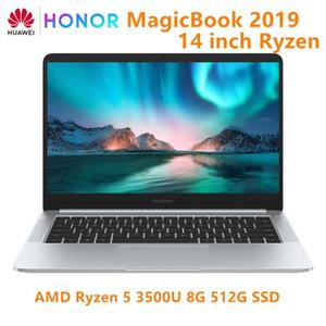 해외 무료배송 Original HUAWEI HONOR MagicBook 2019 노트북 노트북 컴퓨터 14 인치 AMD Ryzen 5 3500U 8G 256/512GB PCIE S