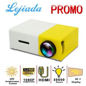 해외 무료배송 LEJIADA YG300 LED 미니 프로젝터 480x320 픽셀 지원 1080P YG-300 HDMI USB 오디오 휴대용 프로젝터 홈 미디어 비디오 플레이어