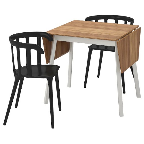 [오빠랑] 이케아 IKEA PS 2012 / IKEA PS 2012 테이블+의자2 블랙 099.320.64