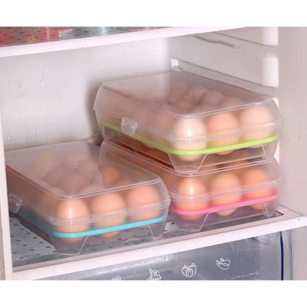 해외 무료배송 휴대용 15 셀 계란 보관 상자 실용적인 계란 냉장고 신선한 상자 다기능 케이스 계란 홀더 홈 주방 액세서리