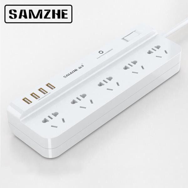 해외 무료배송 SAMZHE 전원 스트립 소켓 휴대용 스트립 플러그 어댑터 3 USB 포트 다기능 스마트 홈 전자