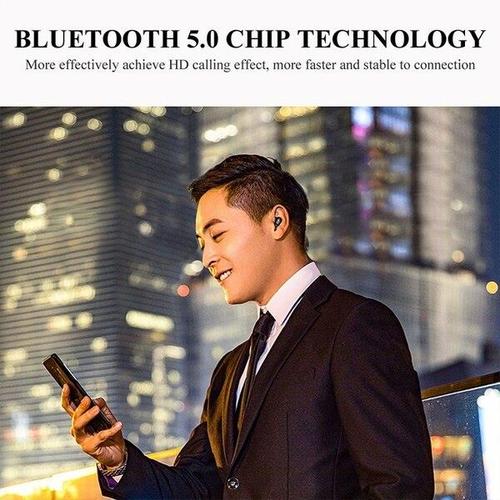 해외 무료배송 TWS Hifi 블루투스 V5.0 이어폰 3D 스테레오 스포츠 이어폰 마이크가있는 무선 이어폰 Xiaomi Huawei 용 무선 헤드셋