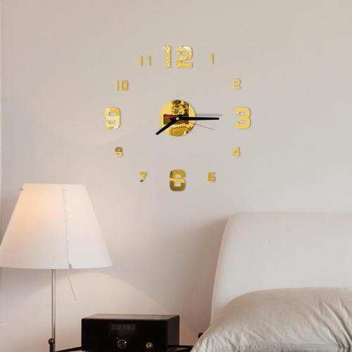 해외 무료배송 아랍어 숫자 벽 시계 현대 디자인 아크릴 거울 시계 스티커 거실 액세서리 장식 집 시계 horloge
