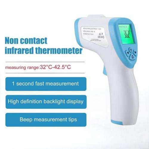 해외 무료배송 비접촉 적외선 온도계 3 색 백라이트 디스플레이 디지털 온도계 아기 키즈 성인을위한 체온 측정
