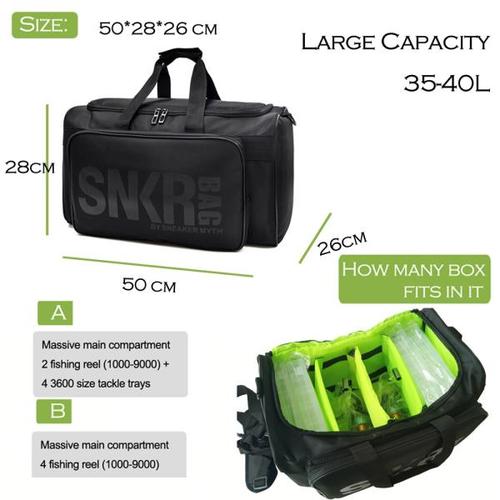 해외 무료배송 대형 낚시 릴 가방 웨어러블 방수 낚시 태클 가방 야외 여행 가방 낚시 어깨 팩 배낭 XL
