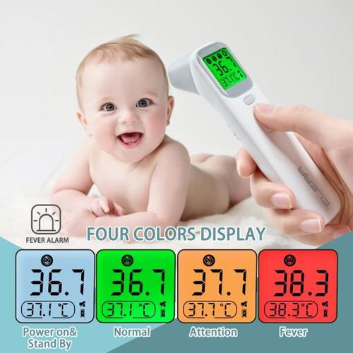 해외 무료배송 ELERA 아기 온도계 적외선 디지털 LCD 신체 측정 이마 귀 비 접촉 성인 신체 발열 IR 어린이 Termometro