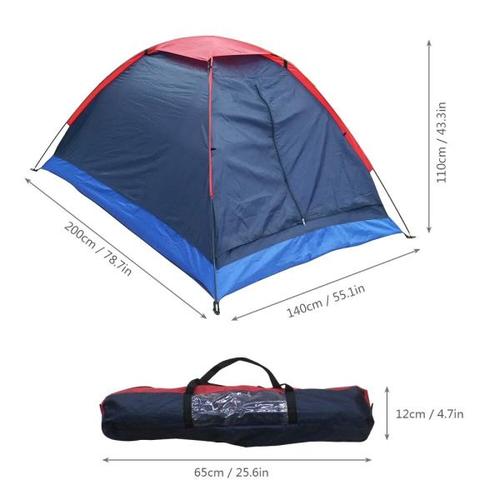 해외 무료배송 2 명 캠핑 텐트 단일 레이어 비치 텐트 야외 여행 방풍 방수 천막 텐트 여름 텐트 가방 RU 주식