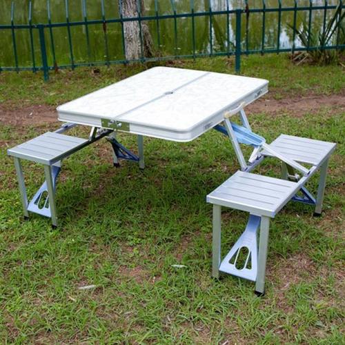 해외 무료배송 휴대용 알루미늄 합금 접는 테이블 다기능 마구간 테이블 샴 바베큐 캠핑 테이블 세트