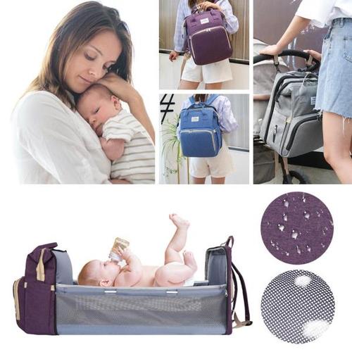 해외 무료배송 다기능 휴대용 기저귀 가방 접는 아기 여행 대형 배낭 아기 침대 기저귀 야외 테이블 패드 변경