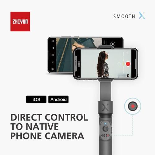 해외 무료배송 ZHIYUN 부드러운 X Selfie 스틱 스마트 폰 짐벌 조정 가능한 핸드 헬드 안정기 전화 Xiaomi Redmi 화웨이 삼성 아이폰