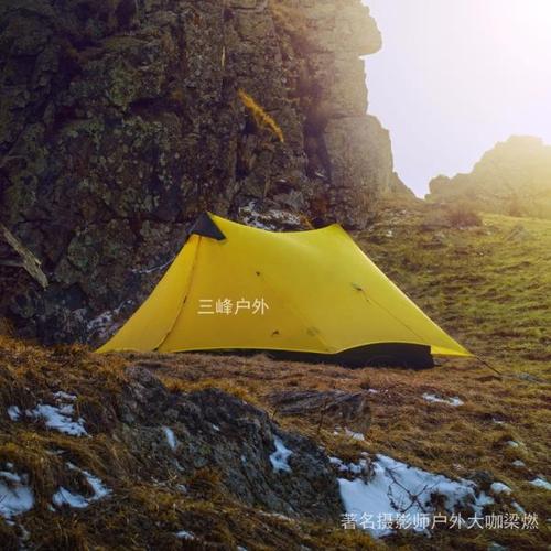 해외 무료배송 Lanshan 2 3f ul 기어 2 인 1 인 야외 초경량 캠핑 텐트 3 시즌 4 시즌 전문 15d silnylon rodless tent