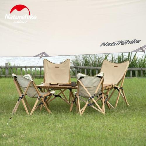 해외 무료배송네이처하이크 새로운 야외 접이식 나무 의자 레저 휴대용 초경량 캠핑 낚시 피크닉 의자 비치 의자 좌석