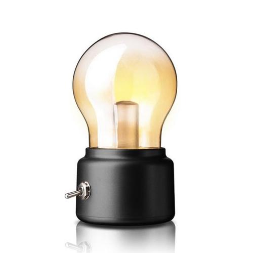 해외 무료배송 Led 전구 밤 빛 레트로 usb 5 v 충전식 배터리 분위기 luminaire 책상 테이블 조명 휴대용 침대 옆 램프