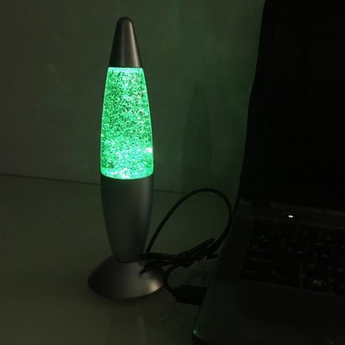 해외 무료배송 Usb 다채로운 밤 빛 빛 3d 로켓 용암 램프 rgb led 반짝이 파티 분위기 밤 빛 크리스마스 선물 머리맡 밤 램프