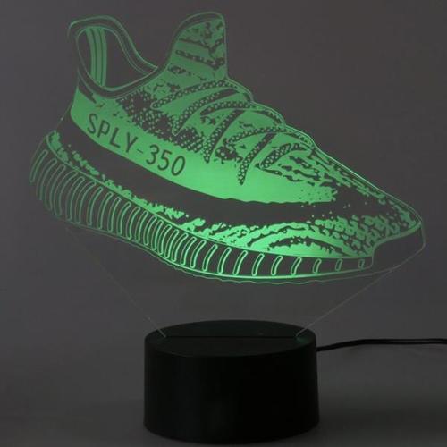 해외 무료배송 홈 장식 분위기 조명 비주얼 캐주얼 신발 스타일링 테이블 램프 아이 침실 3D LED 터치 스위치 다채로운 그라데이션 NightLight