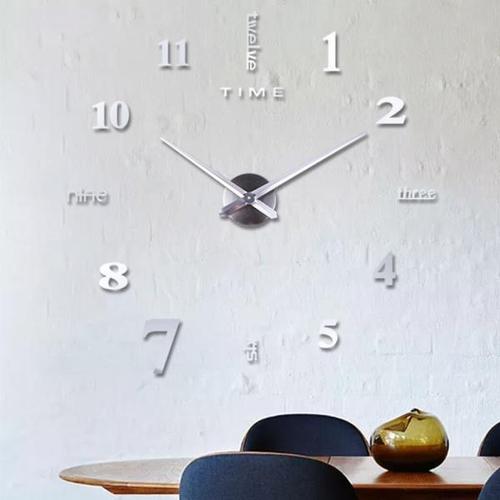 해외 무료배송 현대 대형 벽시계 3d 미러 스티커 독특한 큰 숫자 시계 Diy 장식 벽시계 아트 스티커 데칼 홈 현대 장식