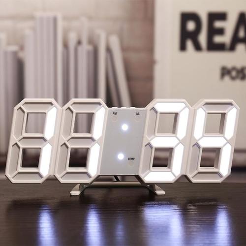 해외 무료배송 LED 디지털 벽 시계 알람 날짜 온도 자동 백라이트 테이블 데스크탑 홈 장식 스탠드 교수형 시계