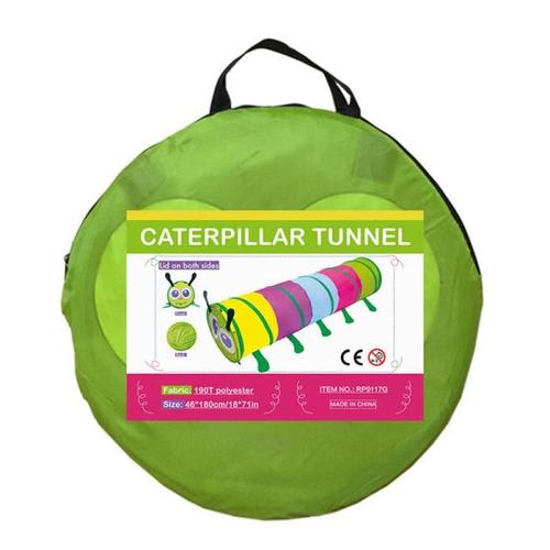 해외 무료배송 180cm 다채로운 재생 텐트 휴대용 크롤링 애벌레 모양의 터널 아기를위한 실내 야외 놀이터 유아 어린이 A2