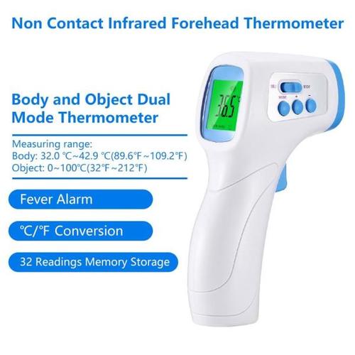해외 무료배송 적외선 온도계이 마 비 접촉 온도계 성인 아기 디지털 온도계 온도 도구 몸 IR 온도계