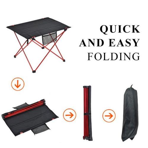 해외 무료배송 휴대용 야외 캠핑 테이블 Foldable 데스크 가구 컴퓨터 침대 Ultralight 알루미늄 하이킹 피크닉 접는 테이블 등산