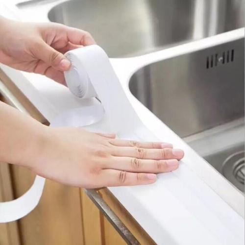 해외 무료배송 욕실 스티커 샤워 싱크 목욕 씰링 스트립 테이프 화이트 PVC 자기 접착제 방수 벽 스티커 욕실 Kitchen10
