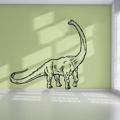 해외 무료배송 Brachiosaurus 공룡 긴 목 동물의 벽 스티커 어린이 방 침실 쥬라기 공원 디노 공룡 동물의 벽 데칼 비닐 데코