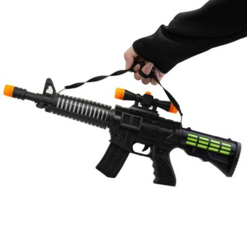 해외 무료배송1:1 큰 어린이 빛나는 장난감 총 전기 음악 M4AK 기관단총 모델 장난감 소년 선물을 울리는