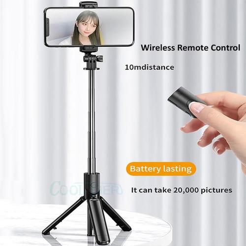 해외 무료배송 쿨 디어 무선 블루투스 selfie 스틱 iOS/안드로이드에 대한 무선 버튼 셔터와 확장 가능한 모노 포드 미니 삼각대