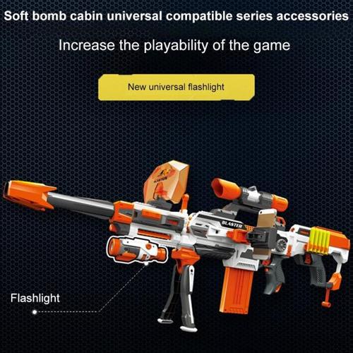 해외 무료배송장난감 총 수정 된 부품 Nerf N-스트라이크 엘리트 시리즈 머플러 꼬리 주식 손전등 유니버설 장난감 총 액세서리