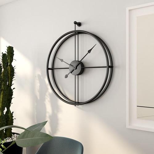 해외 무료배송 단철 벽 시계 홈 인테리어 사무실 대형 벽시계 마운트 음소거 시계 유럽 현대 디자인 교수형 시계