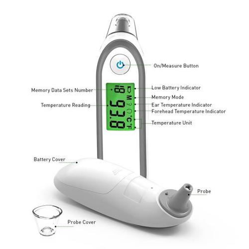 해외 무료배송 BOXYM 아기 온도계 디지털 방식으로 LCD 적외선 몸 측정 이마 귀 비 접촉 몸 Термометр Baby Children Termômetro