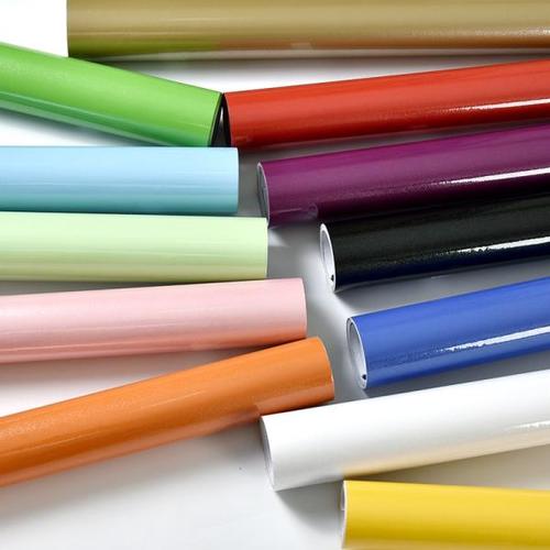 해외 무료배송 새로운 빨간 페인트 방수 DIY 장식 필름 PVC 비닐 자기 접착제 벽지 부엌 캐비닛 가구 벽 스티커 홈 장식