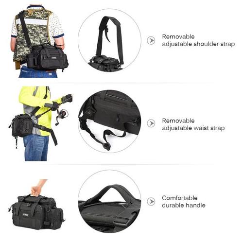 해외 무료배송 다기능 낚시 태클 가방 야외 스포츠 단일 어깨 가방 Crossbody 가방 허리 팩 낚시 미끼 태클 기어 가방