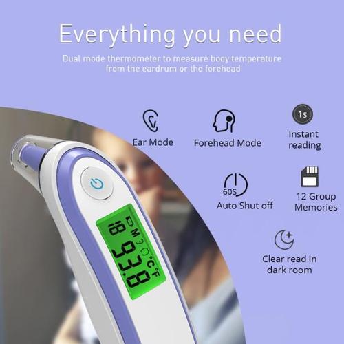 해외 무료배송 BOXYM 아기 온도계 적외선 디지털 방식으로 LCD 몸 측정 Термометр 이마 귀 비 접촉 몸 아이들 Termômetro