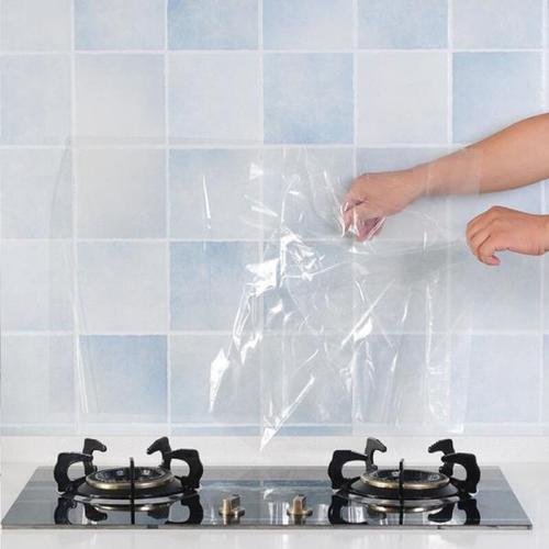 해외 무료배송 개미 기름 붙여 넣기 고온 주방 자기 접착제 욕실 타일 호일 방수 투명 벽 스티커