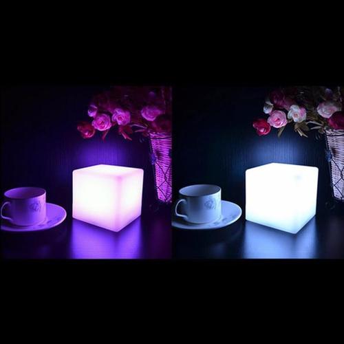 해외 무료배송 Led 야간 조명 색상 변경 분위기 큐브 충전식 글로우 램프 홈 장식 로맨틱 조명 7 색 #15