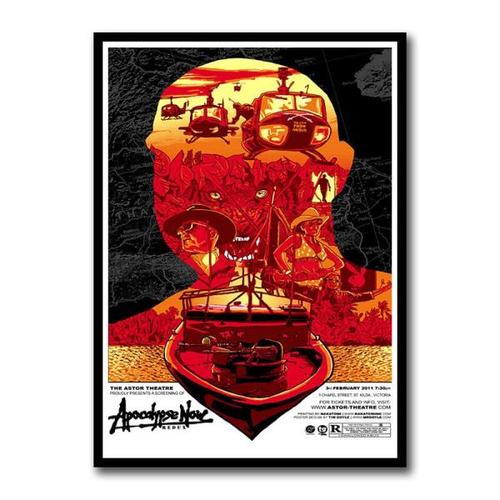 해외 무료배송 Apocalypse Now 미니멀리즘 룸 빈티지 크래프트 장식 포스터 벽 스티커 섬세한 홈 바 데코