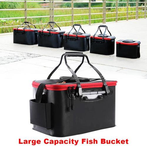 해외 무료배송 다기능 낚시 가방 낚시 양동이 도구 가방 라이브 물고기 휴대용 EVA Foldable 낚시 상자 스토리지 가방 낚시