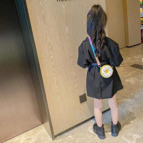 해외 무료배송 어린이 귀여운 도넛 숄더 가방 실리콘 어린이 캔디 지퍼 Crossbody 핸드백 가정용 돌보는 어린이 장식품