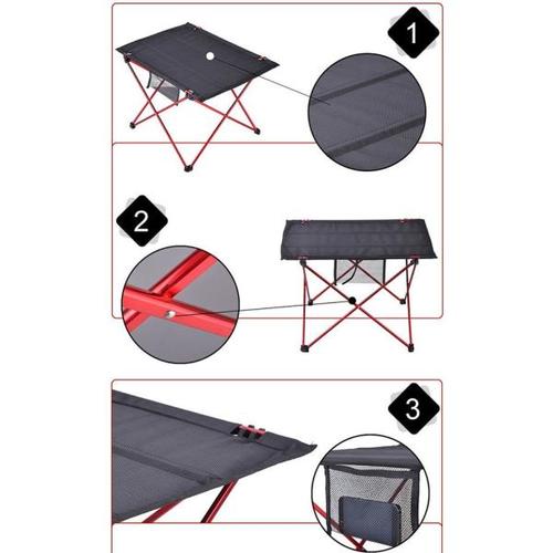 해외 무료배송 휴대용 접이식 알루미늄 롤 테이블 경량 야외 캠핑 피크닉 초경량 가구 캠핑 테이블 티 테이블