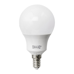 [오빠랑이케아가자] LEDARE LED전구 E14 600루멘, 밝기조절, 구형 오팔 화이트/103.344.04