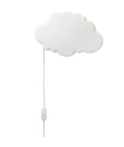 이케아 드룀쉰 구름모양조명 DRÖMSYN 벽부착등, 화이트 103.303.59