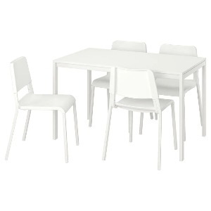 [오빠랑] 이케아 MELLTORP / TEODORES 테이블+의자4 화이트 125x75 cm 192.463.75