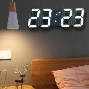 해외 무료배송 LED 디지털 벽 시계 알람 날짜 온도 자동 백라이트 테이블 데스크탑 홈 장식 스탠드 교수형 시계