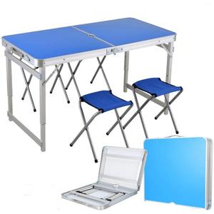 해외 무료배송 야외 접이식 테이블 의자 높이 조절 캠핑 알루미늄 합금 피크닉 테이블 방수 내구성 접이식 테이블 책상에 대한