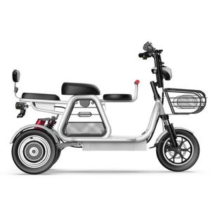 해외 무료배송 2020 새로운 전기 자전거 부모-자식 3 바퀴 전기 자전거 대형 리튬 배터리 12 인치 전자 자전거 500W 48V 강력한 전자 자전거