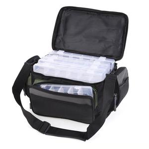 해외 무료배송 방수 낚시 가방 대용량 다기능 루어 캡 낚시 태클 팩 야외 어깨 가방 옵션 태클 트레이