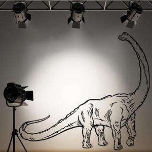 해외 무료배송 Brachiosaurus 공룡 긴 목 동물의 벽 스티커 어린이 방 침실 쥬라기 공원 디노 공룡 동물의 벽 데칼 비닐 데코