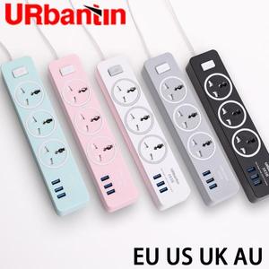 해외 무료배송 Urbantin USB 전원 스트립 스마트 플러그 빠른 충전 USB 범용 소켓 EU 영국 AU 미국 플러그 멀티 플러그 전원 스트립