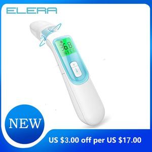 해외 무료배송 ELERA 적외선 디지털 온도계 이마 귀 몸 발열 Termometre 다기능 비 접촉 온도 측정 장치